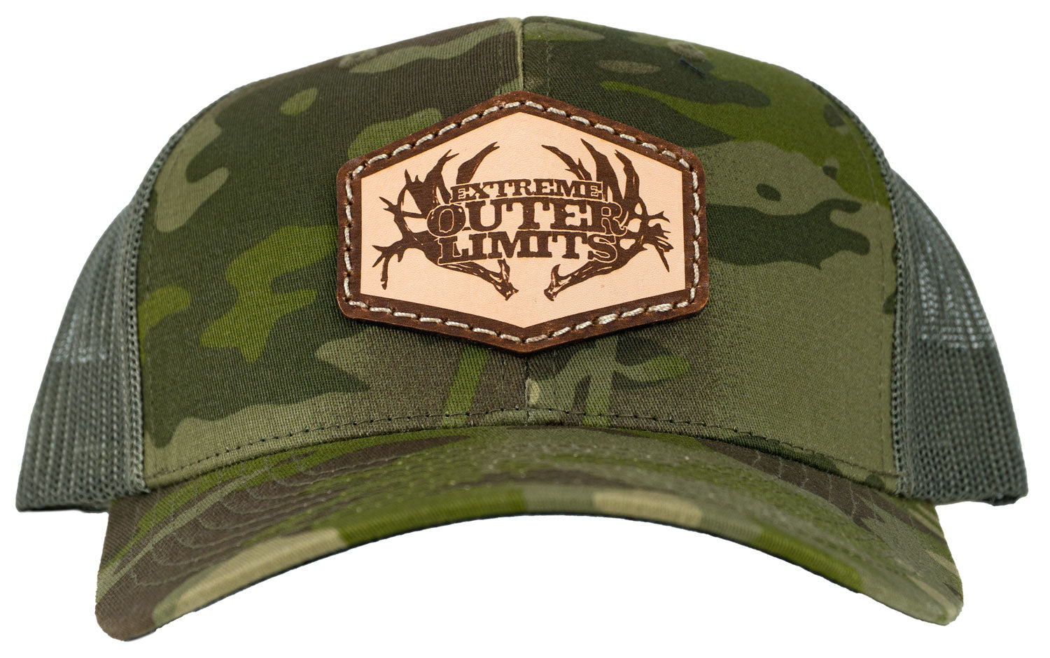 EOL Leather Patch Hat - Multicam/Green