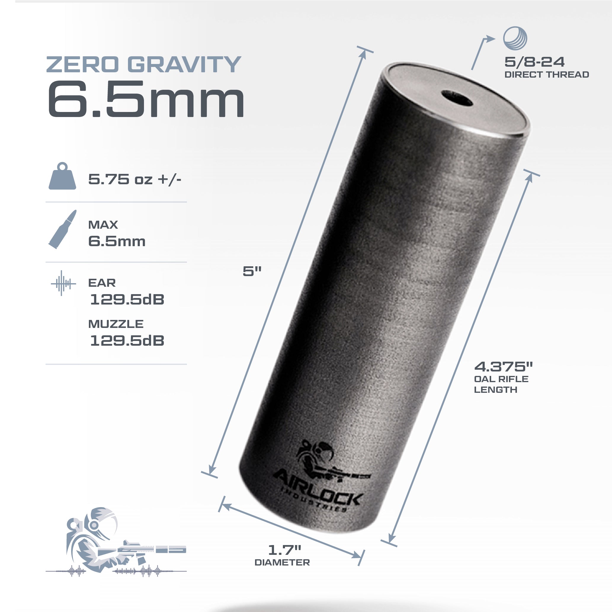 Airlock Zero Gravity 6.5mm Suppressor