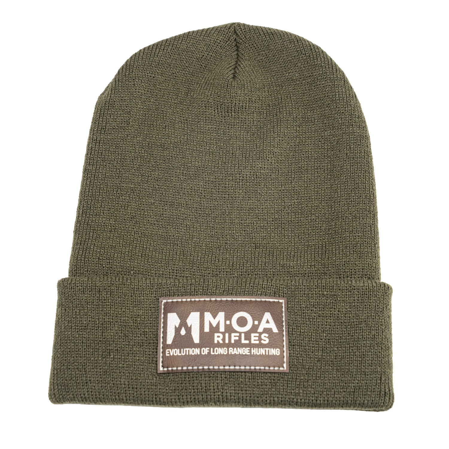MOA Leather Patch Beanie